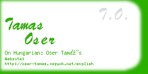 tamas oser business card